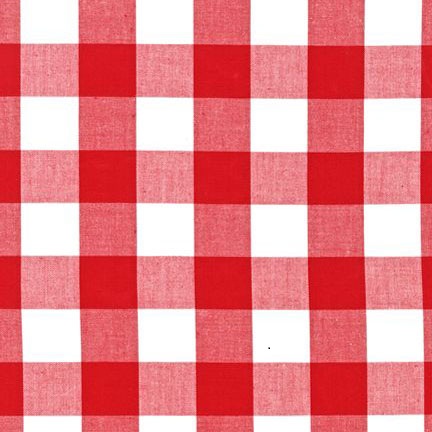 Polyester - Red and White Check