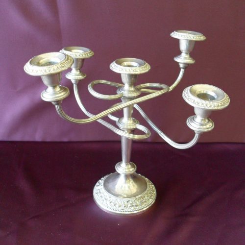 11" Silver Table Candelabra