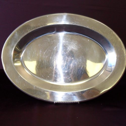 16" Oval Stainless Steel Tray