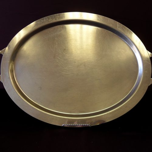 18" x 23.5" Oval Stainless Steel Tray