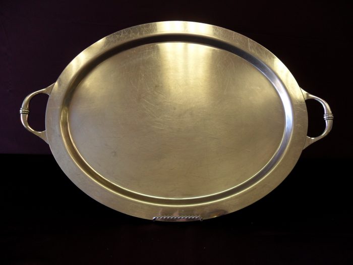 18" x 23.5" Oval Stainless Steel Tray