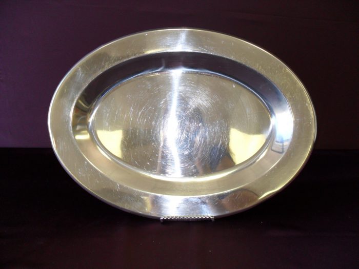 21" Oval Stainless Steel Tray