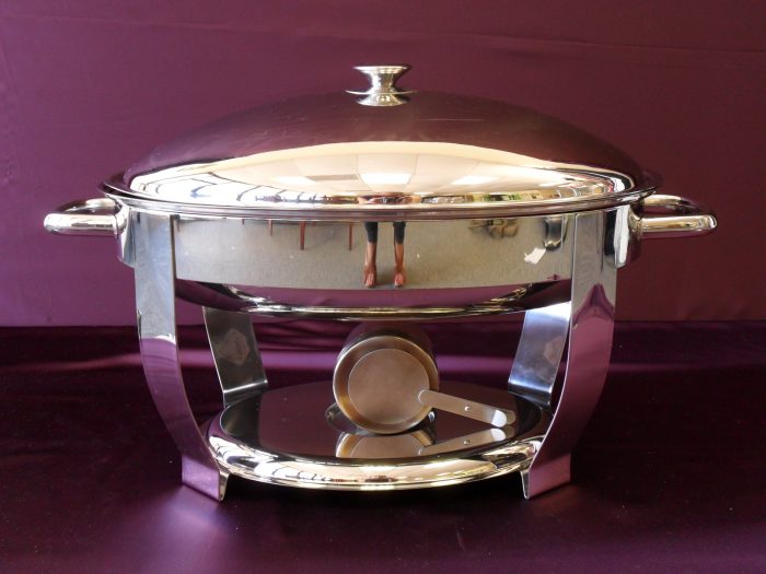 6qt Oval Stainless Steel Chafer