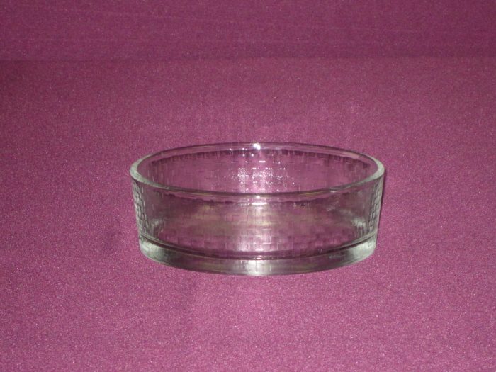 Clear Glass Oval Bowl