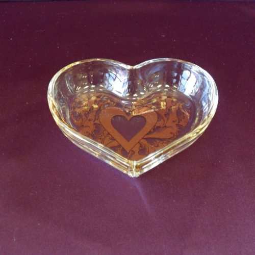 Glass Heart Dish