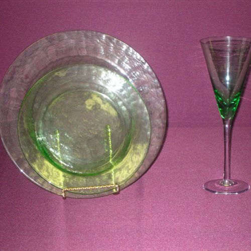 Green Hammered Glass China