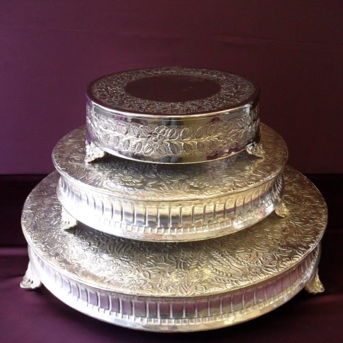 Round Silver Plated Cake Plateau