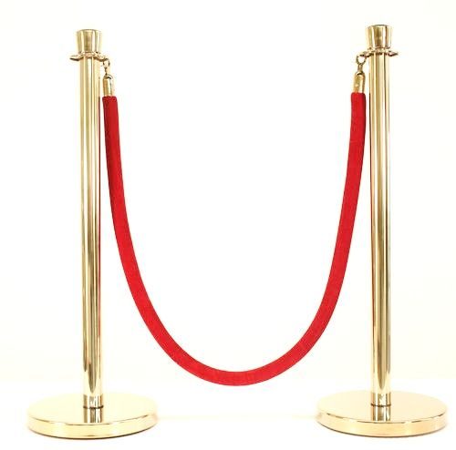 Gold Stanchion with Red Rope