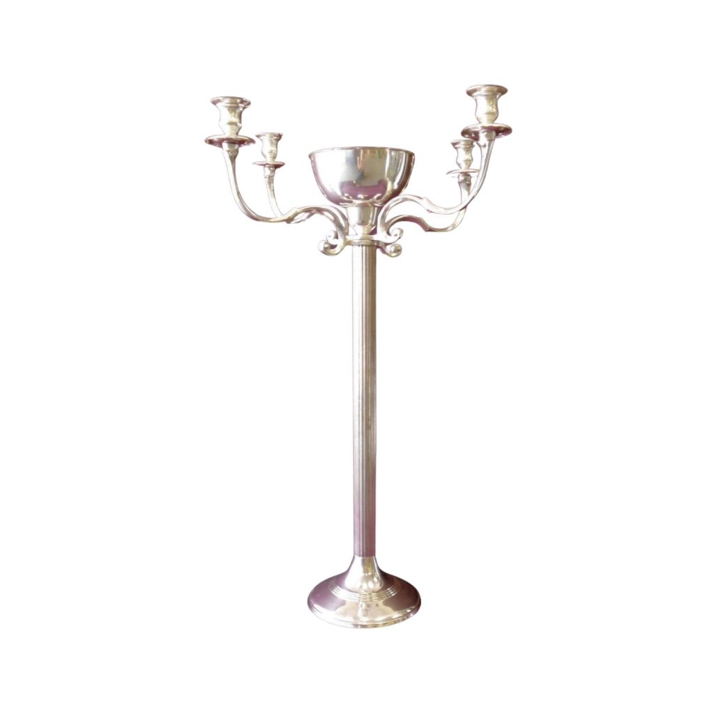 Four Branch Silver Candelabra