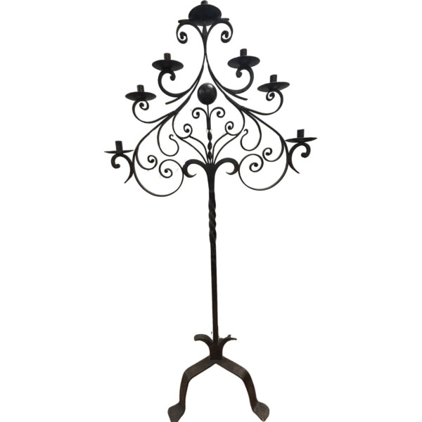 7 Fan Wrought Iron Candelabra