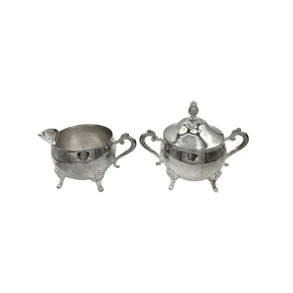 8oz Silver Sugar and Creamer Set