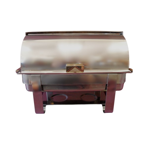 8qt Rectangular Rolltop Chafer with Gold