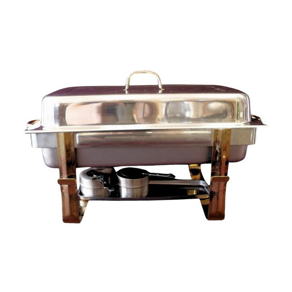 8qt Rectangular Chafer with Gold