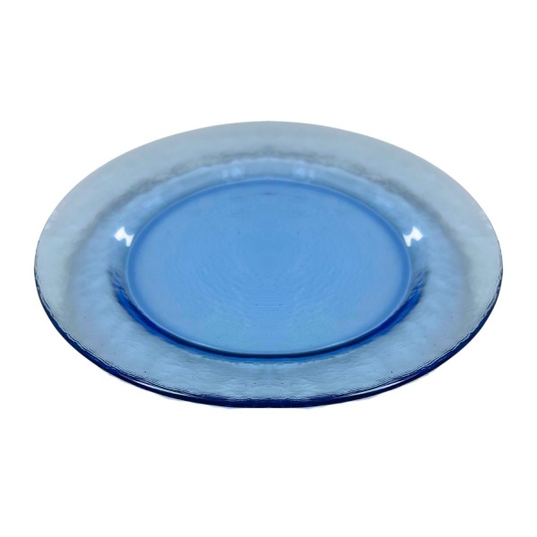 Blue Hammered Glass China