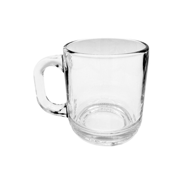 10oz Clear Glass Coffee Mug