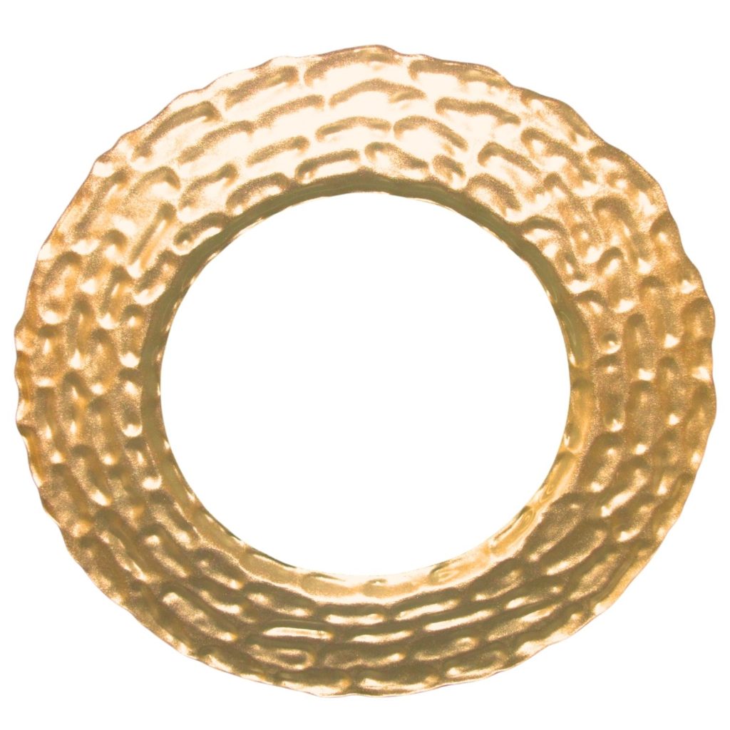 13" Gold Saturn Glass Charger