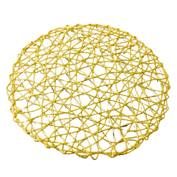 14.5" Gold Faux Wire Placemat