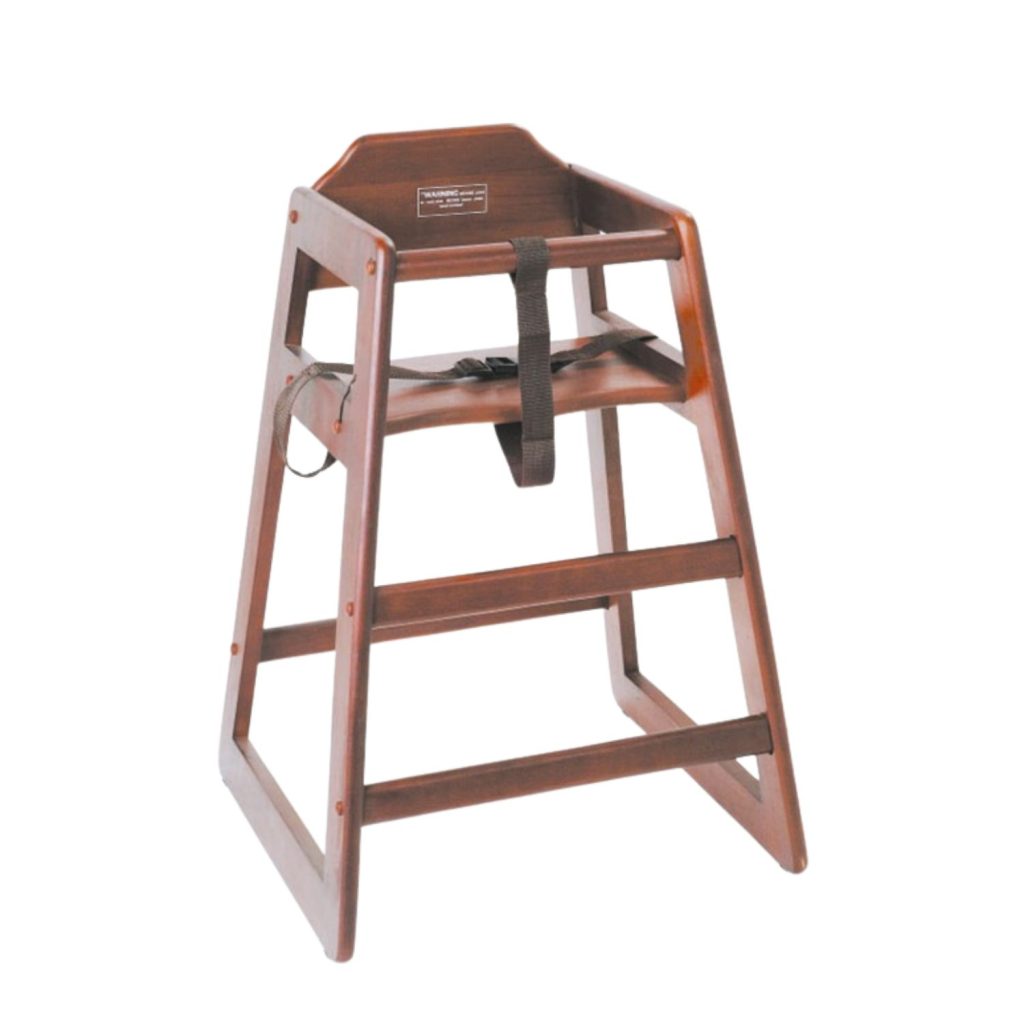 Children's High Chair - Mahogany Wood