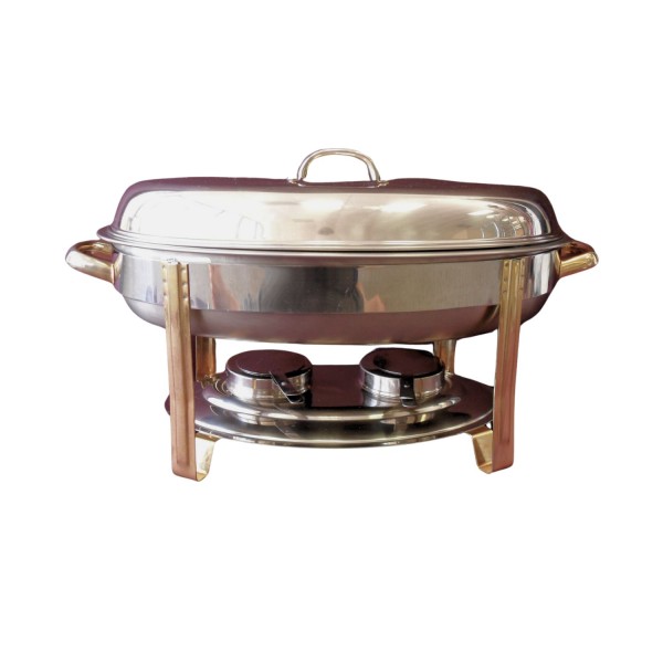 6qt Oval Chafer with Gold