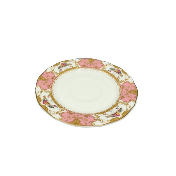 Pink Floral Bone China Cup & Saucer - Image 3