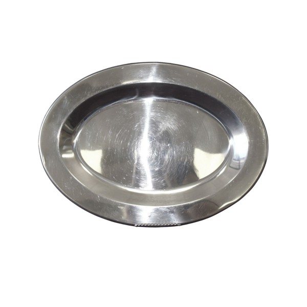 16" Oval Stainless Steel Tray