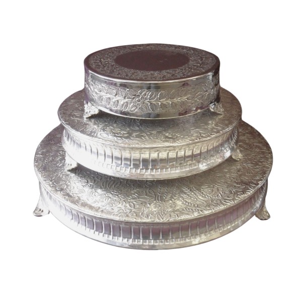 Round Silver Plated Cake Plateau