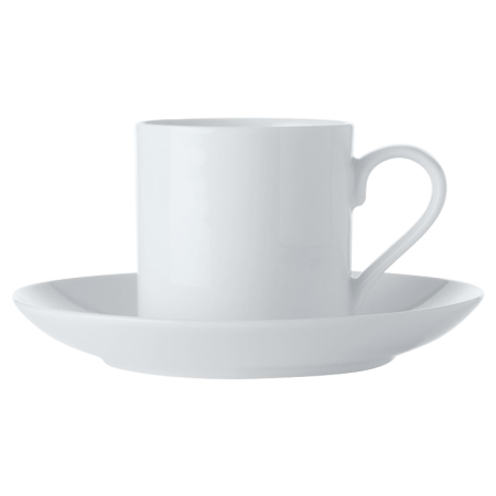 White Rim Demi Cup & Saucer